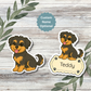 Custom Shorkie Dog Sticker - Black and Tan | Personalized with Name