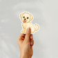 Custom Shorkie Dog Sticker - Cream | Personalized with Name