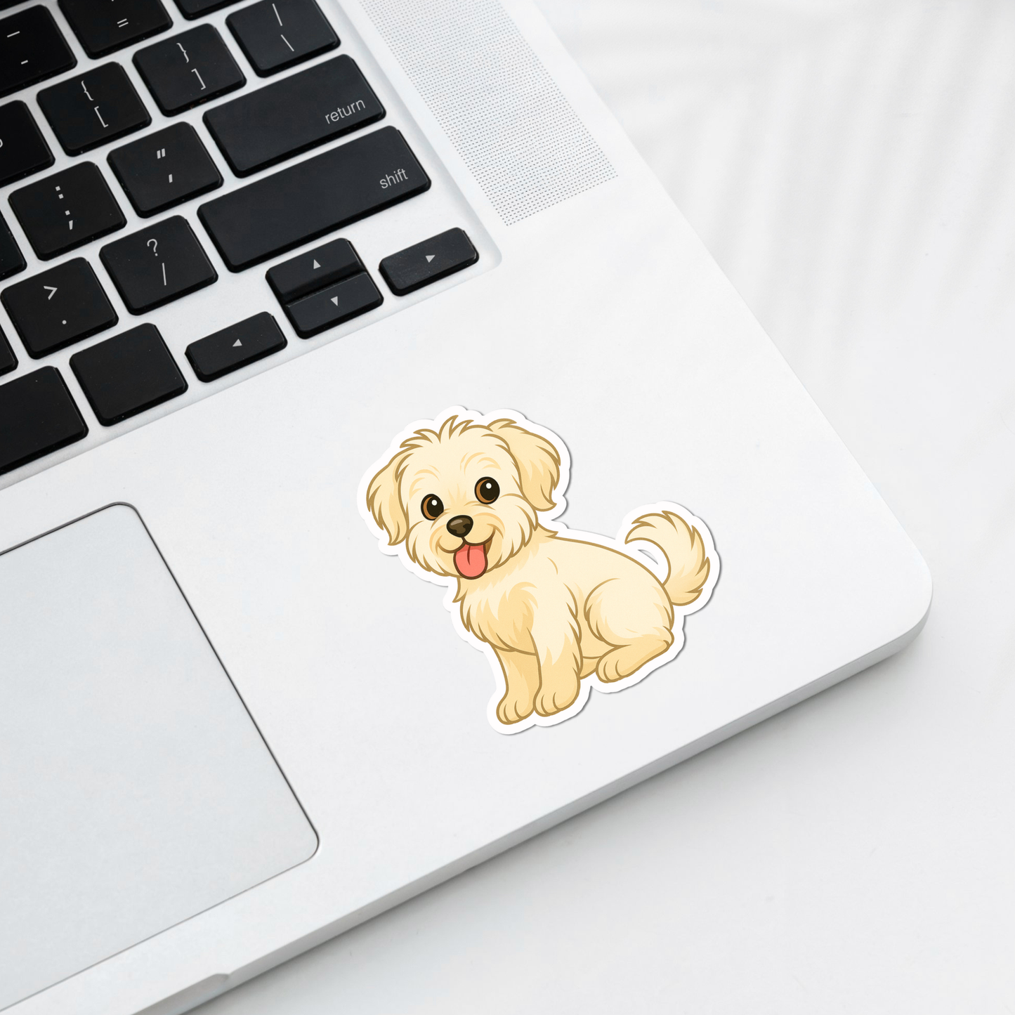 Custom Shorkie Dog Sticker - Cream | Personalized with Name