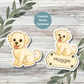 Custom Shorkie Dog Sticker - Cream | Personalized with Name
