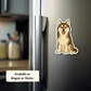 Custom Siberian Husky Dog Magnet - Agouti and White | Personalized with Pet Name