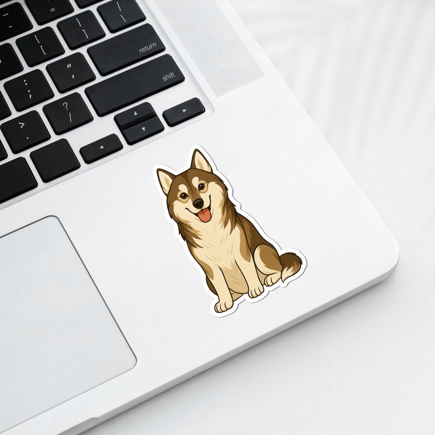 Custom Siberian Husky Dog Magnet - Agouti and White | Personalized with Pet Name