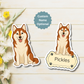 Custom Siberian Husky Dog Magnet - Red and White | Personalized with Pet Name