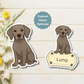 Custom Weimaraner Dog Magnet - Mouse Gray | Personalized with Pet Name