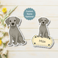 Custom Weimaraner Dog Magnet  - Silver Gray | Personalized with Pet Name