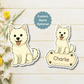 Custom Westie Dog Magnet - White  | Personalized with Pet Name