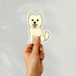 Custom Westie Dog Sticker - White | Personalized with Name
