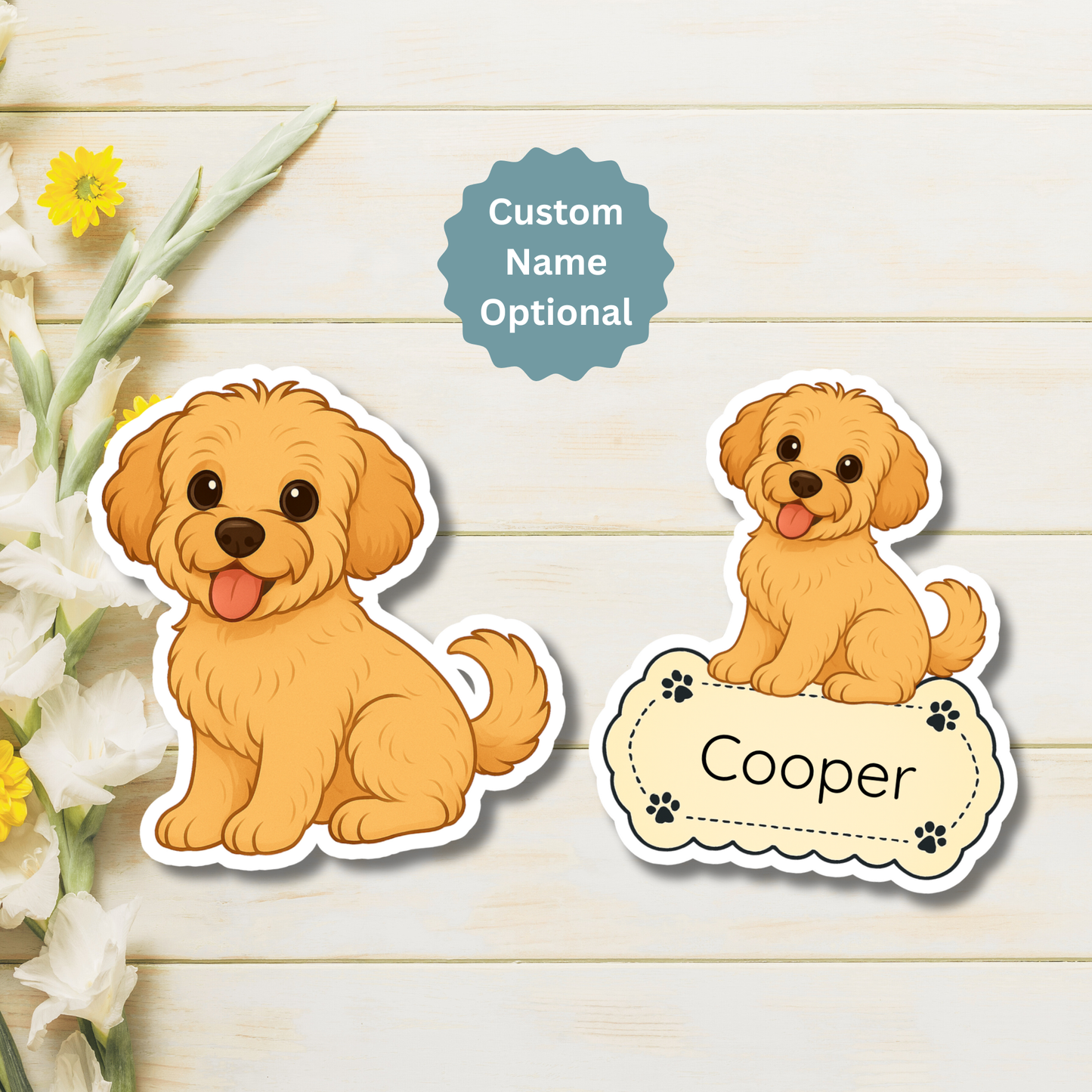 Custom Yorkiepoo Dog Magnet - Apricot | Personalized with Pet Name
