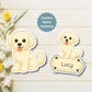 Custom Yorkiepoo Dog Magnet - Cream | Personalized with Pet Name