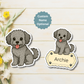 Custom Yorkiepoo Dog Magnet - Silver | Personalized with Pet Name