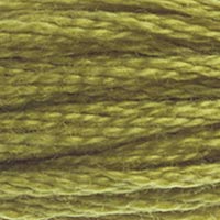 DMC #733 Golden Green official colour swatch