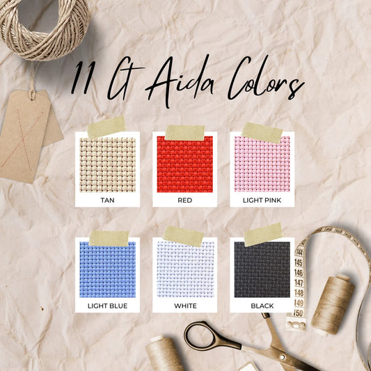 Toile Aida 11 fils : point de croix