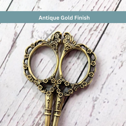 Ciseaux à broder à motif floral