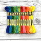 Lot de 12 fils à broder Vibrancy Burst Floss – Kit de fils à broder audacieux et lumineux