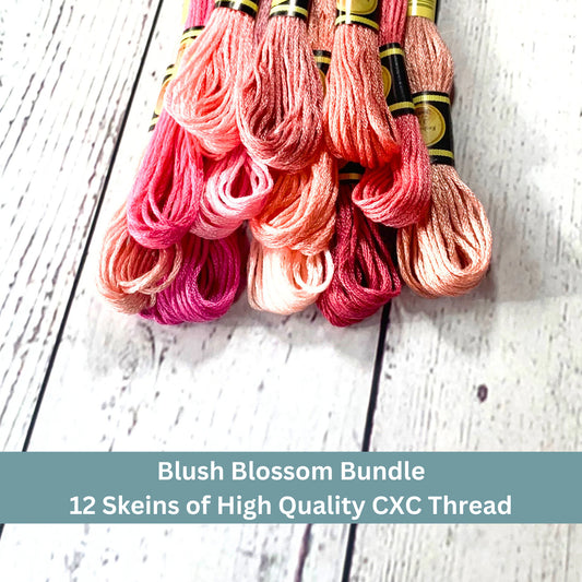 Ensemble de fils à broder Blush Blossom – CXC en rose tendre