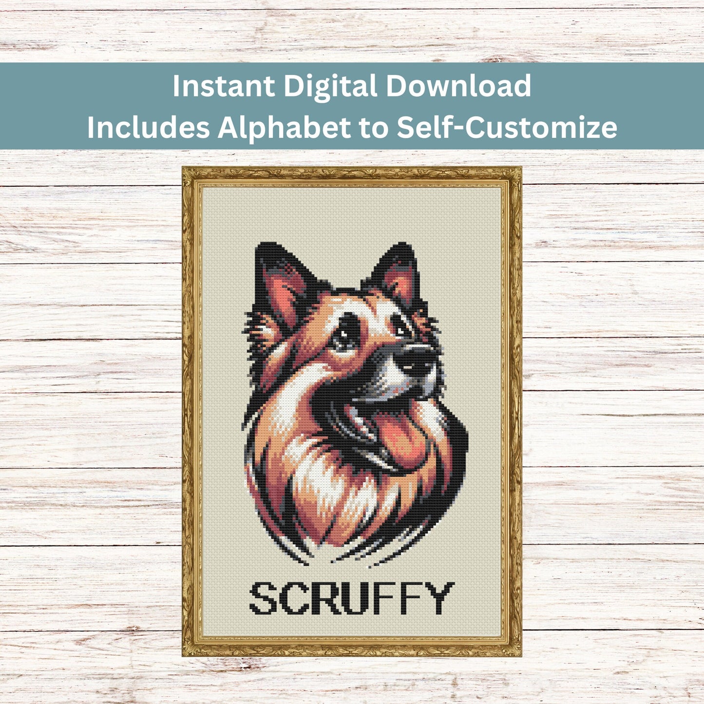 Modèle de berger allemand – Portrait d'animal de compagnie (PDF)