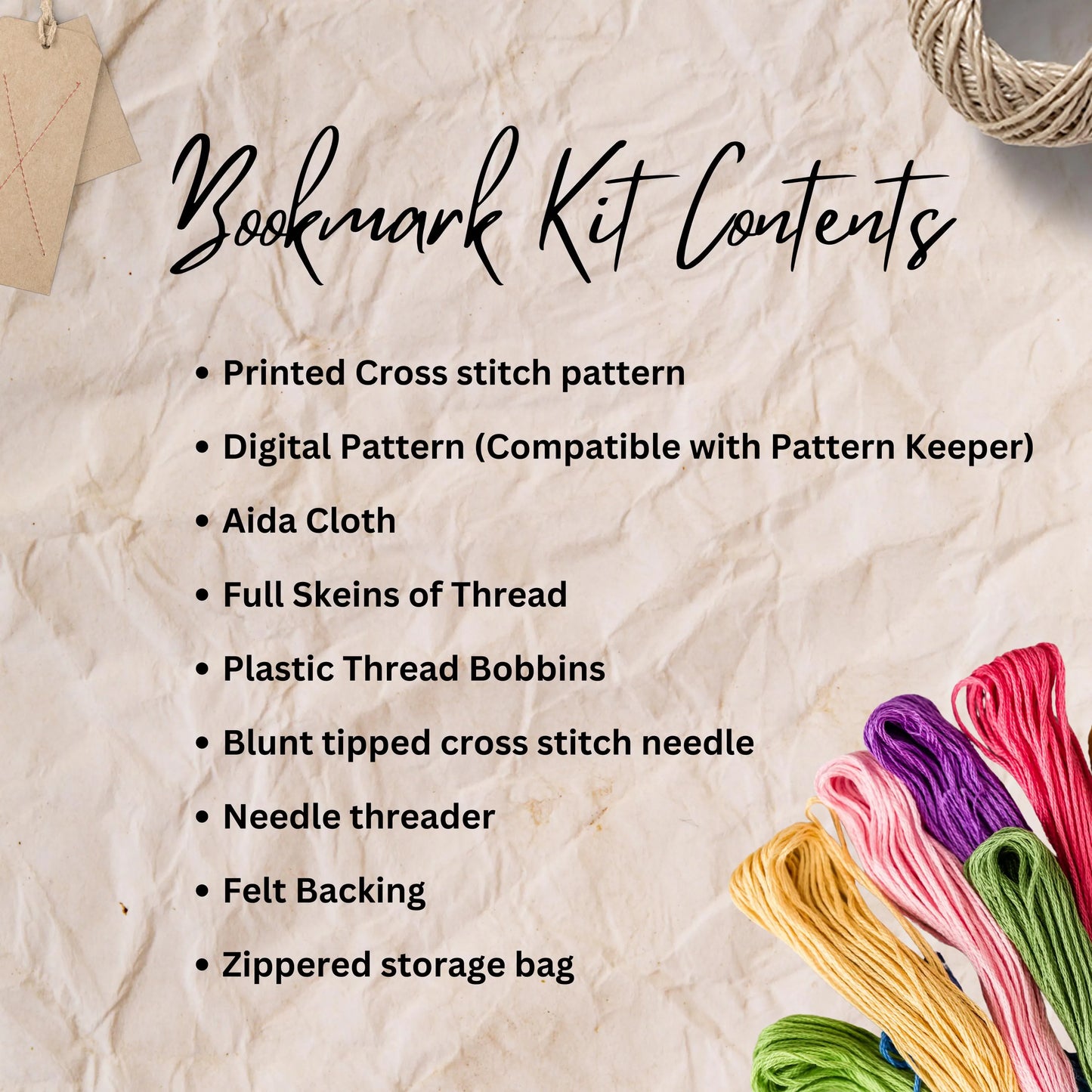 Avocado Breakfast Bookmark Kit – DIY Cross Stitch for Beginners