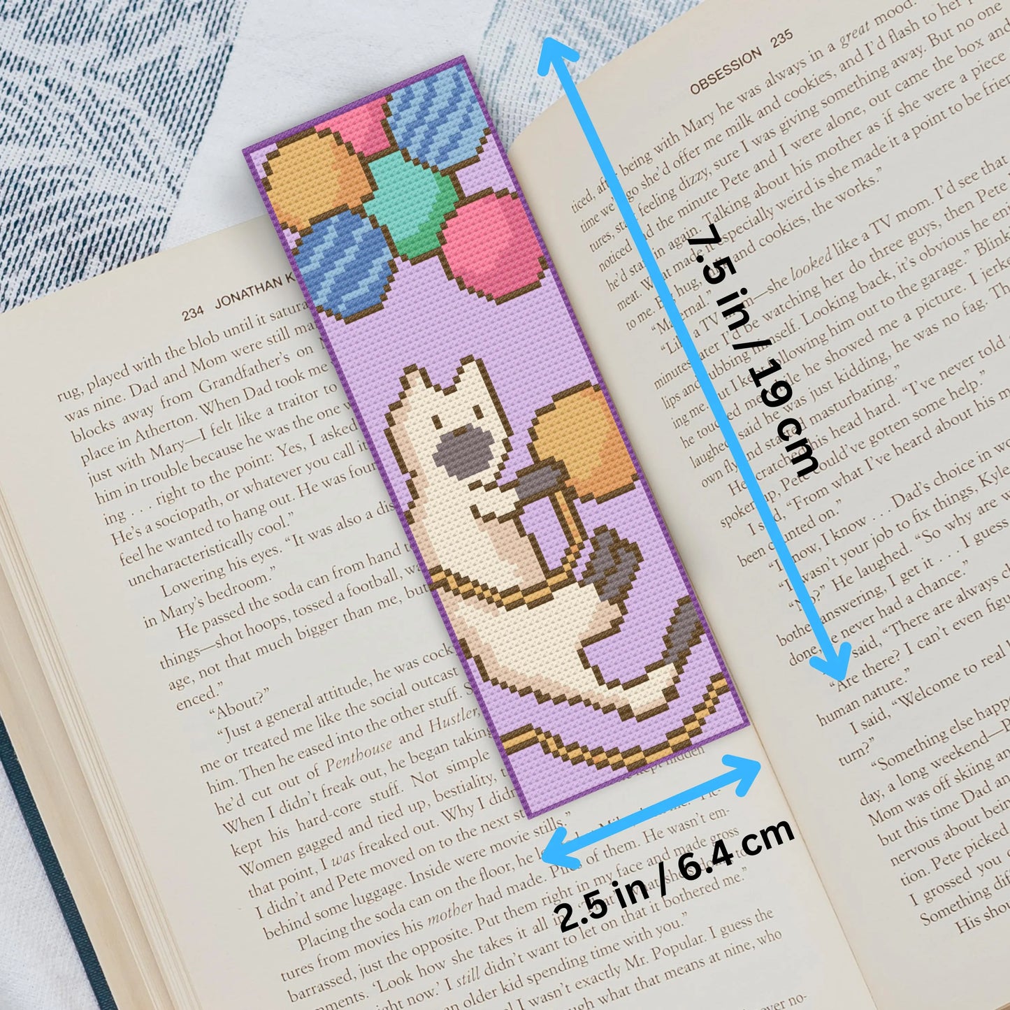 Cat Bookmark Kit – DIY Cross Stitch for Animal Lovers
