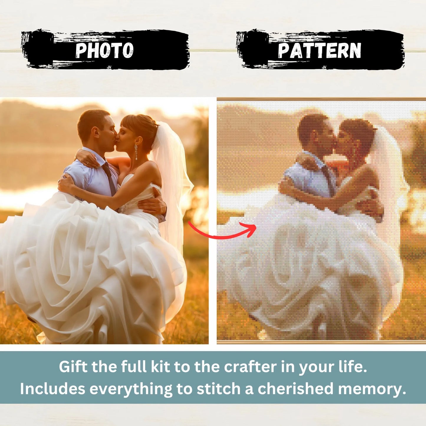 Custom Pet Cross Stitch Portrait – Convert Your Photo into Full Cross Stitch Kit